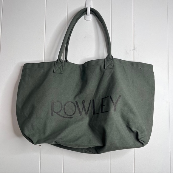 Cynthia Rowley Green Canvas Tote Bag - Picture 2 of 5